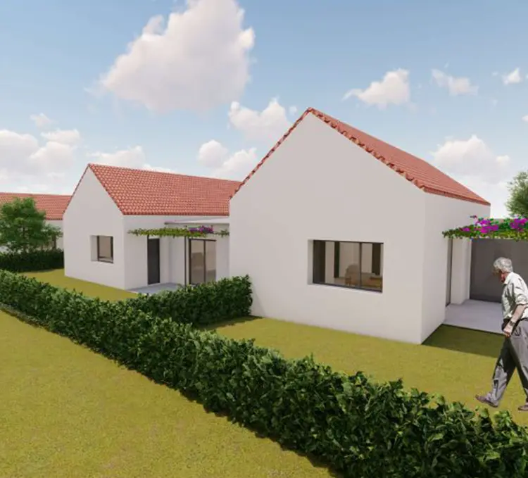 Notre projet "La Doline" prend racine : ▶ 9 maisons individuelles ▶ Transformation de l’ancienne bergerie en salle communale ▶ Espace associatif mutualisé, 2 espaces socio-professionnels, 1 logement communal