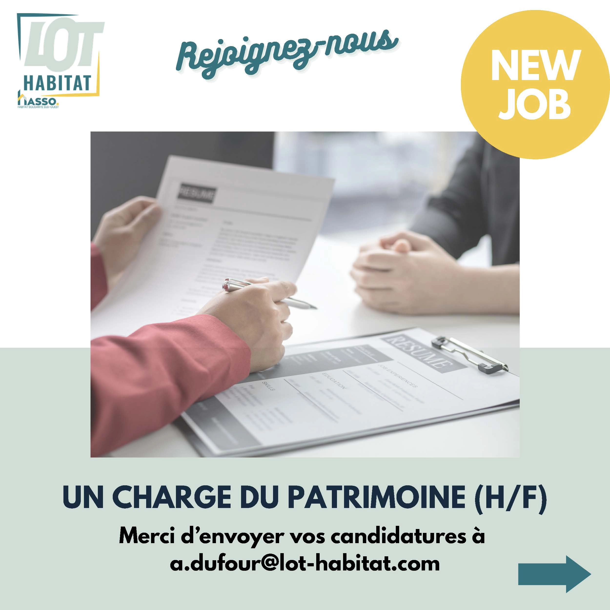 Recrutement Lot Habitat LinkedIn charge-patrimoine offres emploi chargé de patrimoine